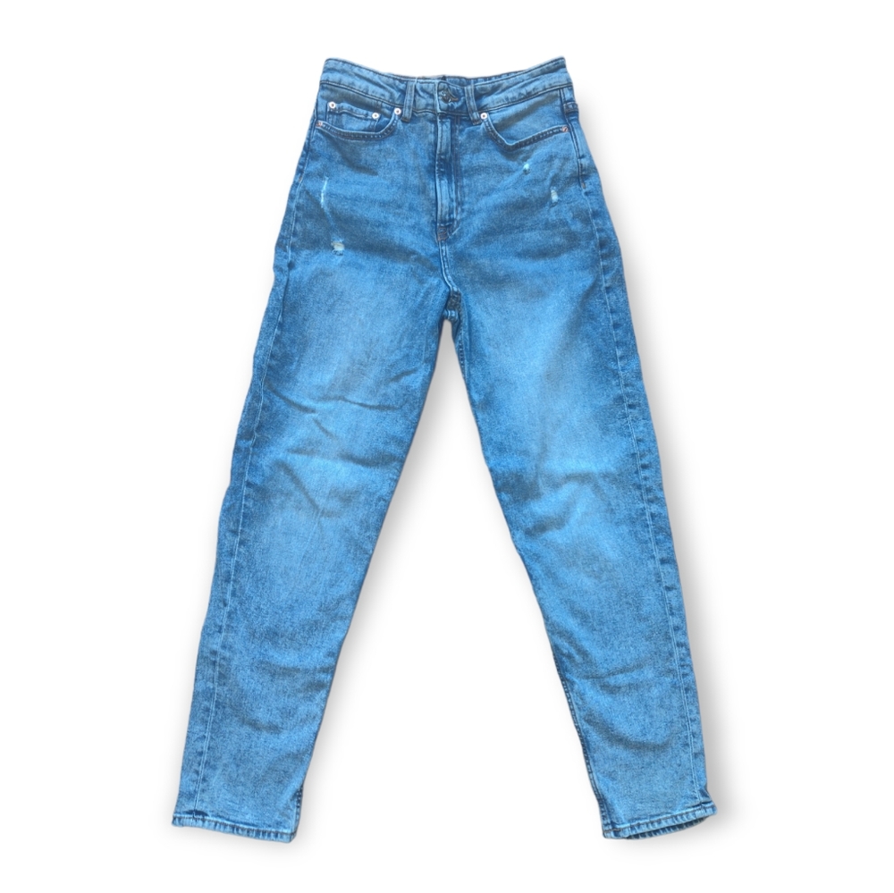 Divided High Rise Mom Jeans From H&M Women's Size 6 Blue
